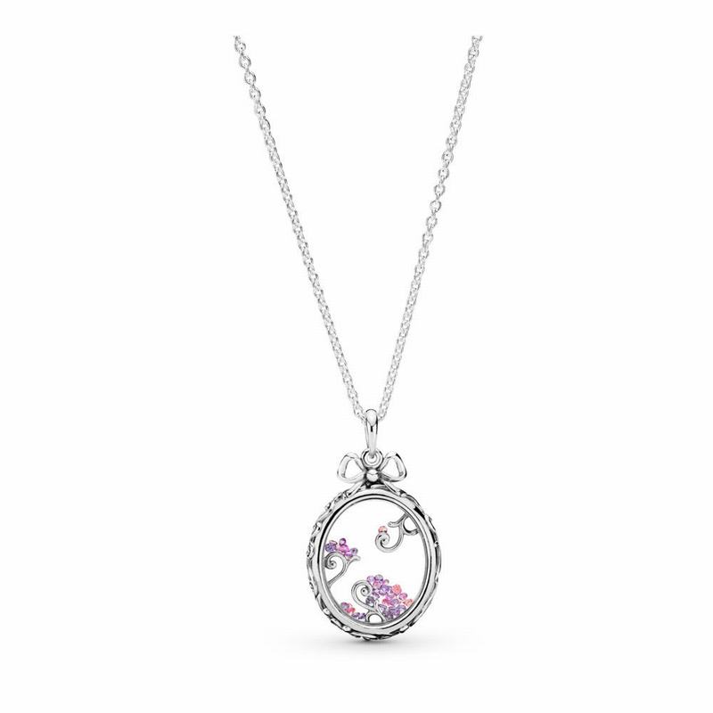 Coliere Pandora Locket Of Dazzle Argint/Roz (kxWYdwJy)